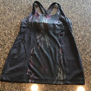 Lululemon Floral Tank with Built in Bra